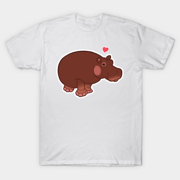 Hippo Love T-Shirt by Cedarseed